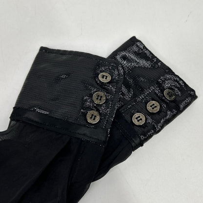 Dolce & Gabbana Black Cotton Sheer Bowtie Shirt 38 — view 9