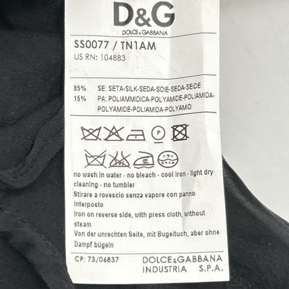 Dolce & Gabbana Black Cotton Sheer Bowtie Shirt 38 — view 6