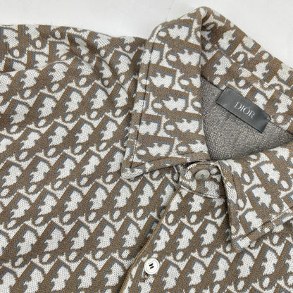 Dior Brown Cotton Allover Pattern Shirt — view 7
