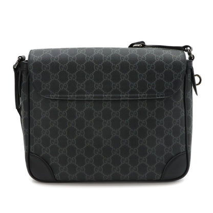 Gucci GG Emblem Crossbody Shoulder Bag Leather Black — view 3