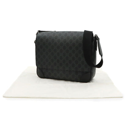 Gucci GG Emblem Crossbody Shoulder Bag Leather Black — view 2