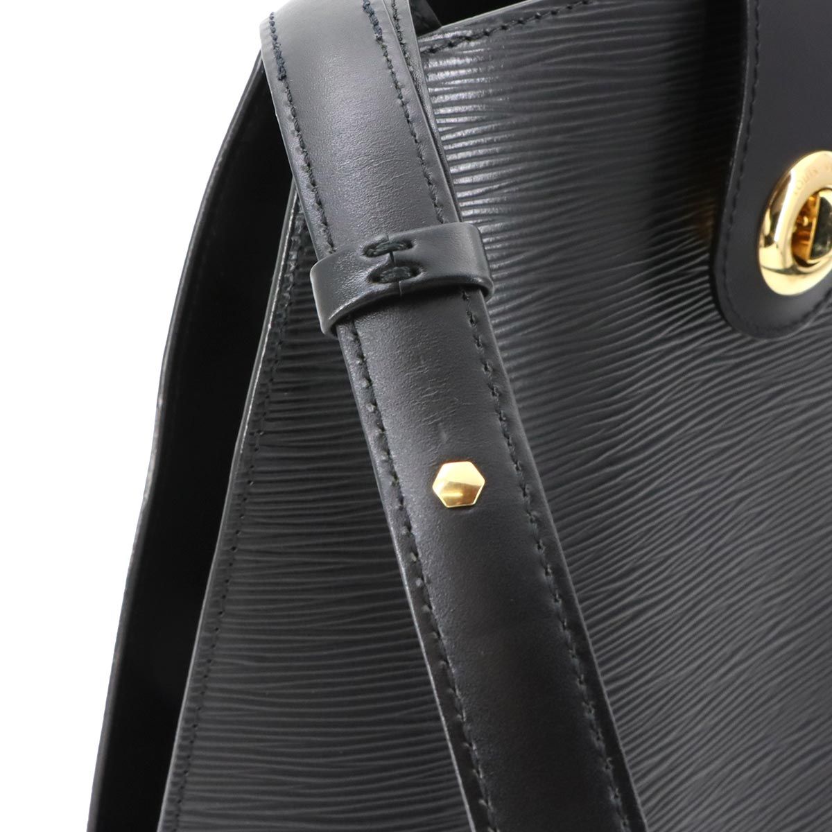 Louis Vuitton Epi Cluny Shoulder Bag Leather Noir Gold — view 8