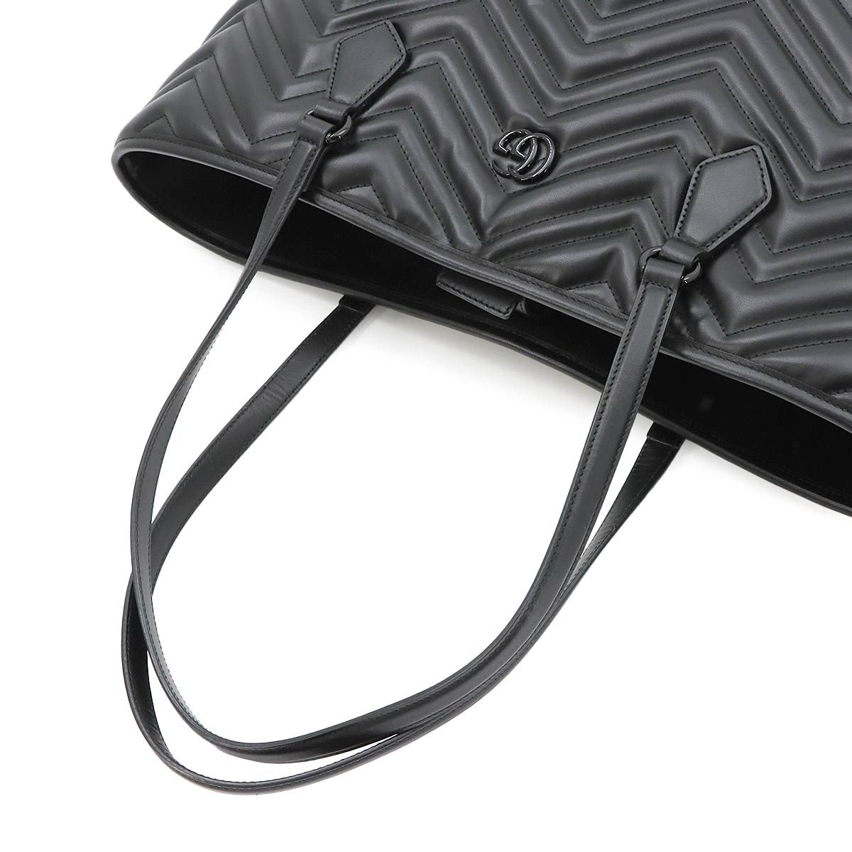 Gucci GG Marmont Quilted Large Tote Leather Black — view 6