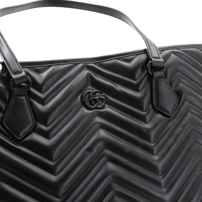 Gucci GG Marmont Quilted Large Tote Leather Black — view 9
