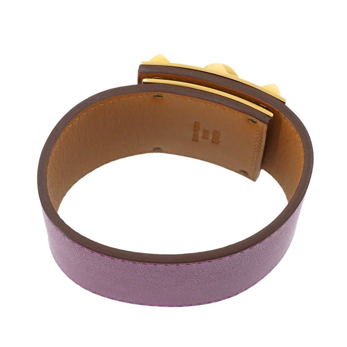 Hermes Tall Bangle Bracelet Swift Anemone Gold Kelly — view 4