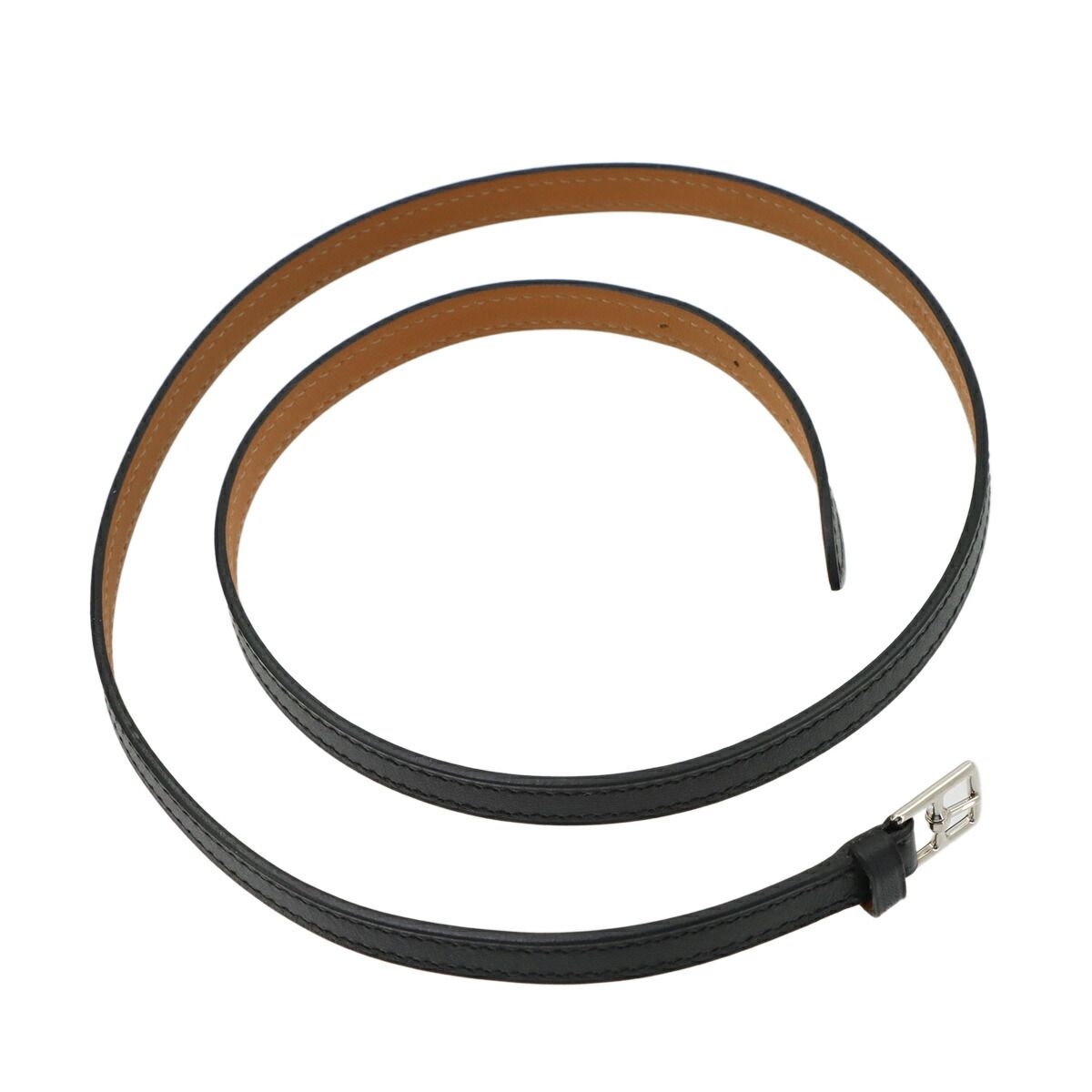 Hermes Etriviere Bracelet Leather Black Silver — view 4