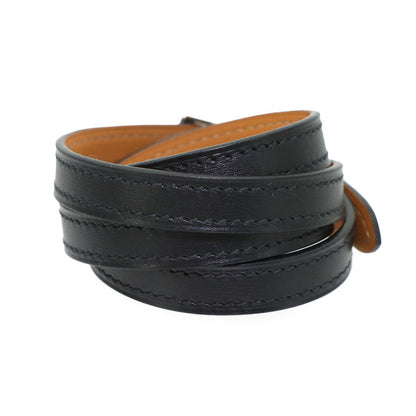 Hermes Etriviere Bracelet Leather Black Silver — view 2