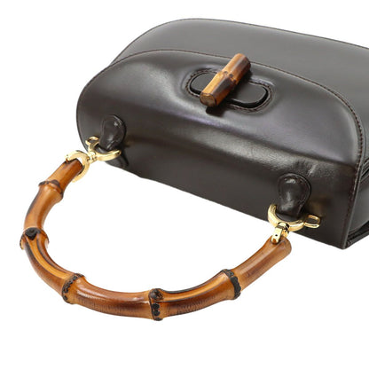 Gucci Bamb 2-Way Bag Leather Brown 000 Gold Vintage — view 6