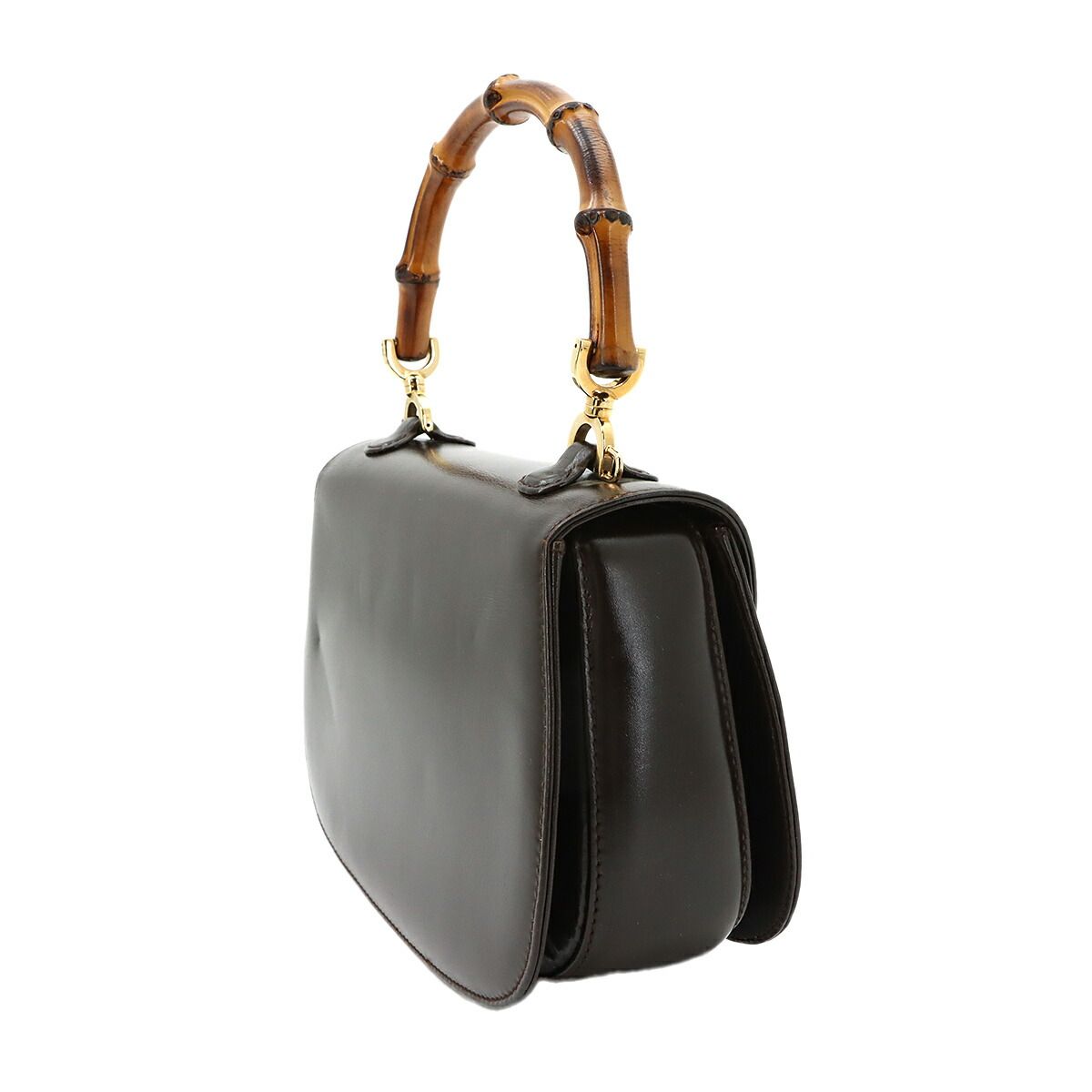 Gucci Bamb 2-Way Bag Leather Brown 000 Gold Vintage — view 4