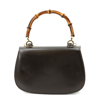 Gucci Bamb 2-Way Bag Leather Brown 000 Gold Vintage — view 3