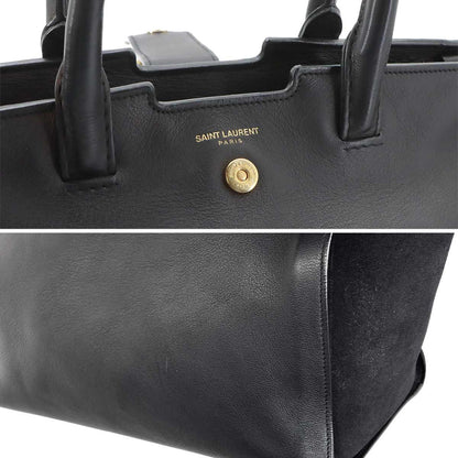 Saint Laurent Downtown Cabas 2-Way Bag Leather Black — view 9