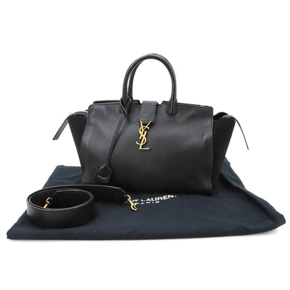 Saint Laurent Downtown Cabas 2-Way Bag Leather Black — view 2