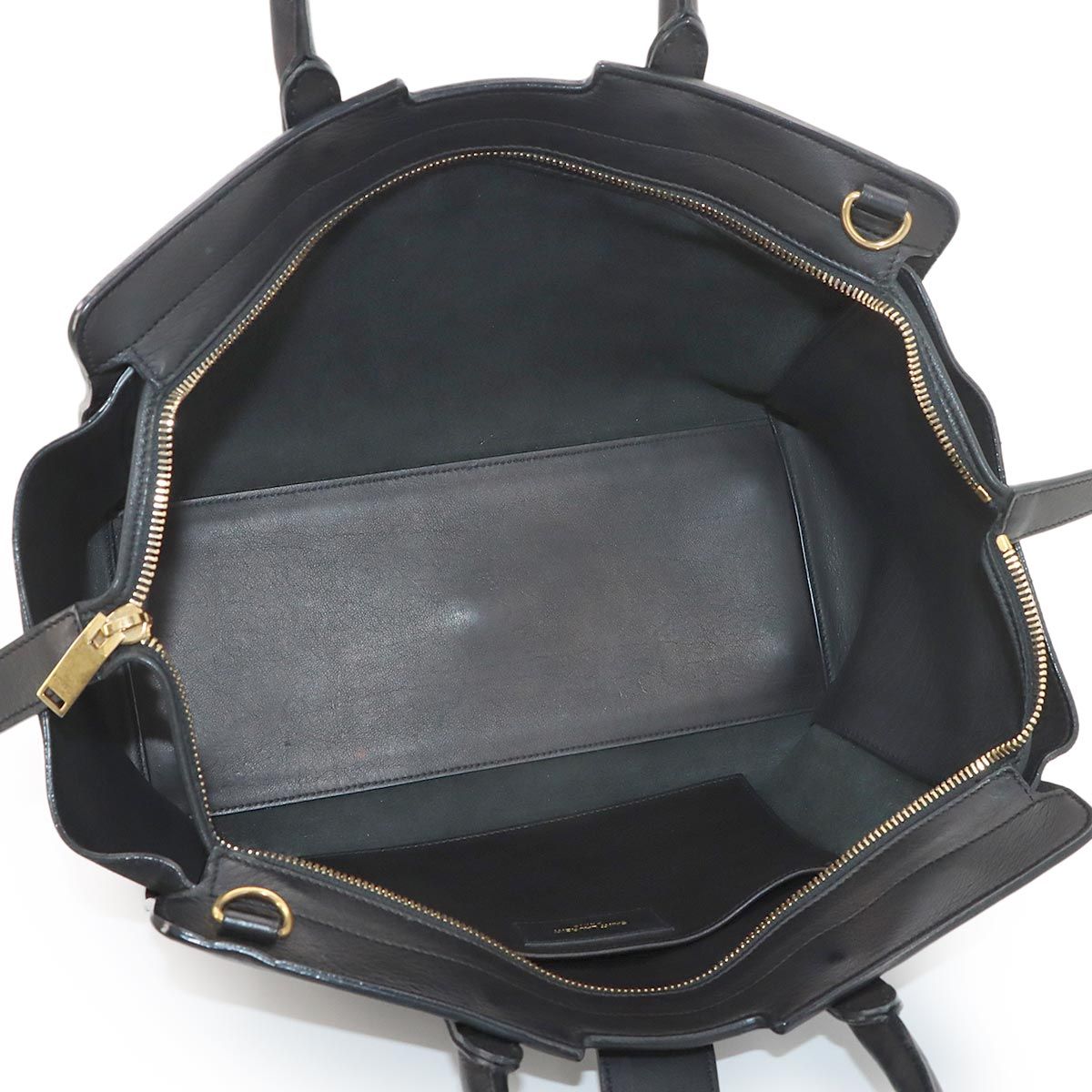 Saint Laurent Downtown Cabas 2-Way Bag Leather Black — view 7