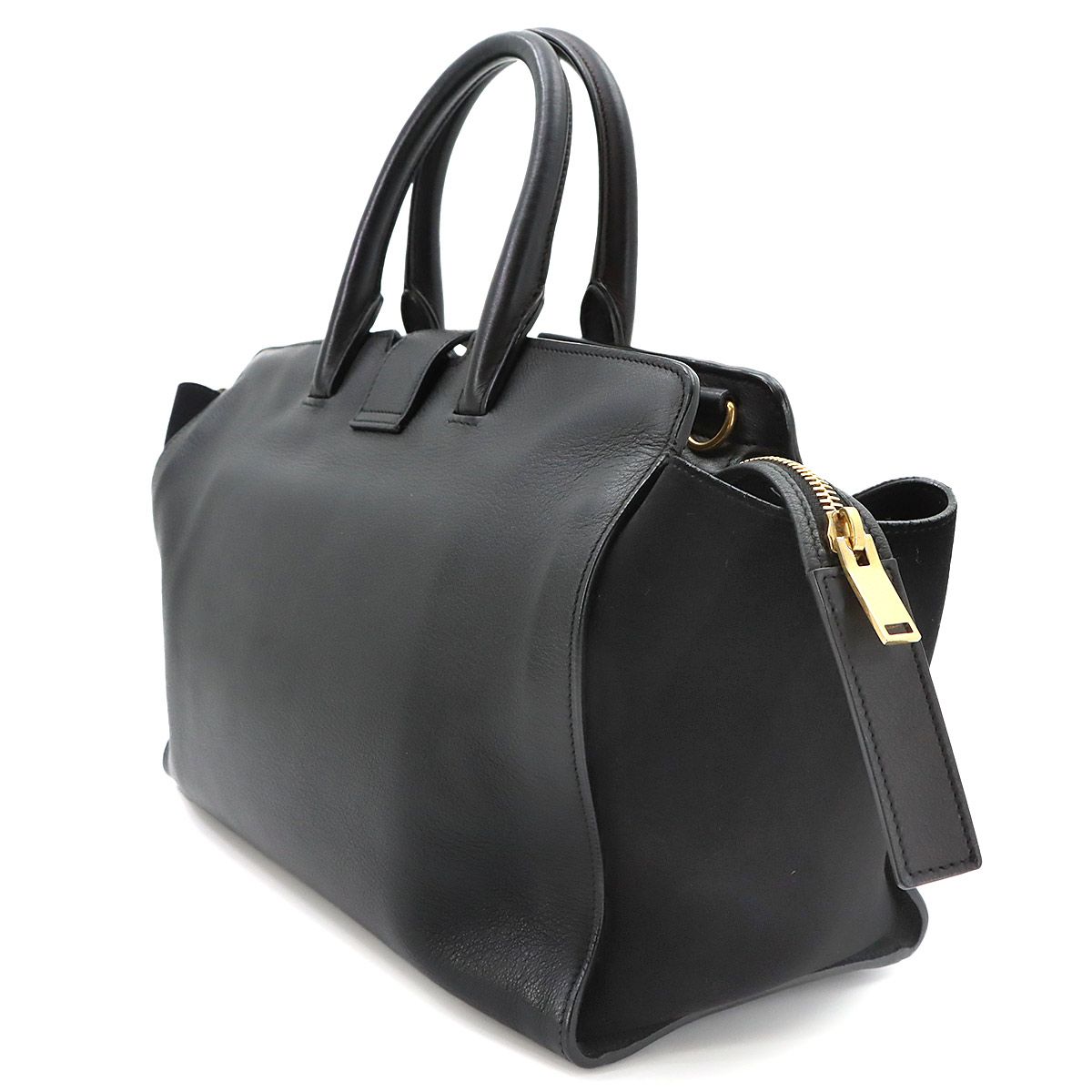 Saint Laurent Downtown Cabas 2-Way Bag Leather Black — view 4
