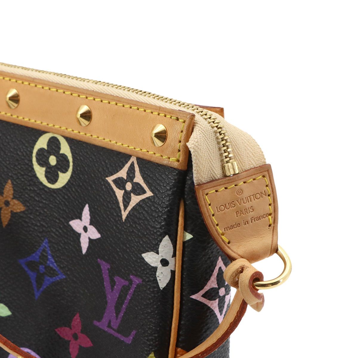 Louis Vuitton Monogram Multi Color Pochette Hand Bag Noir — view 8