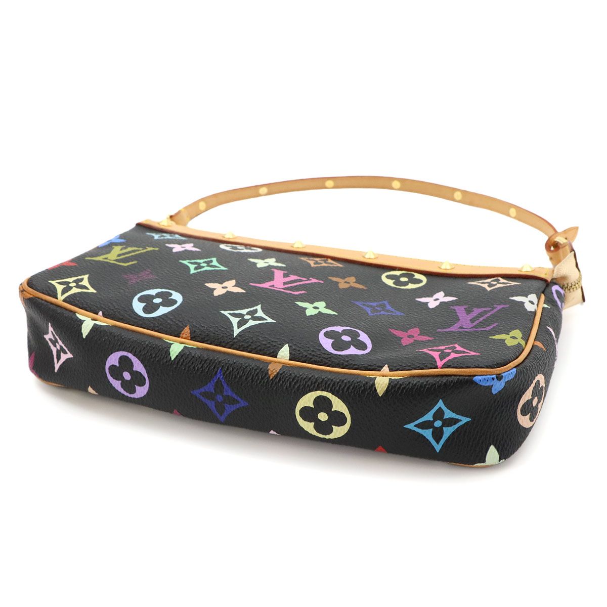 Louis Vuitton Monogram Multi Color Pochette Hand Bag Noir — view 5