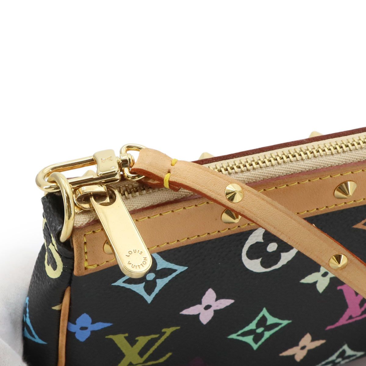 Louis Vuitton Monogram Multi Color Pochette Hand Bag Noir — view 9