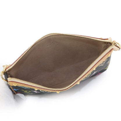 Louis Vuitton Monogram Multi Color Pochette Hand Bag Noir — view 7