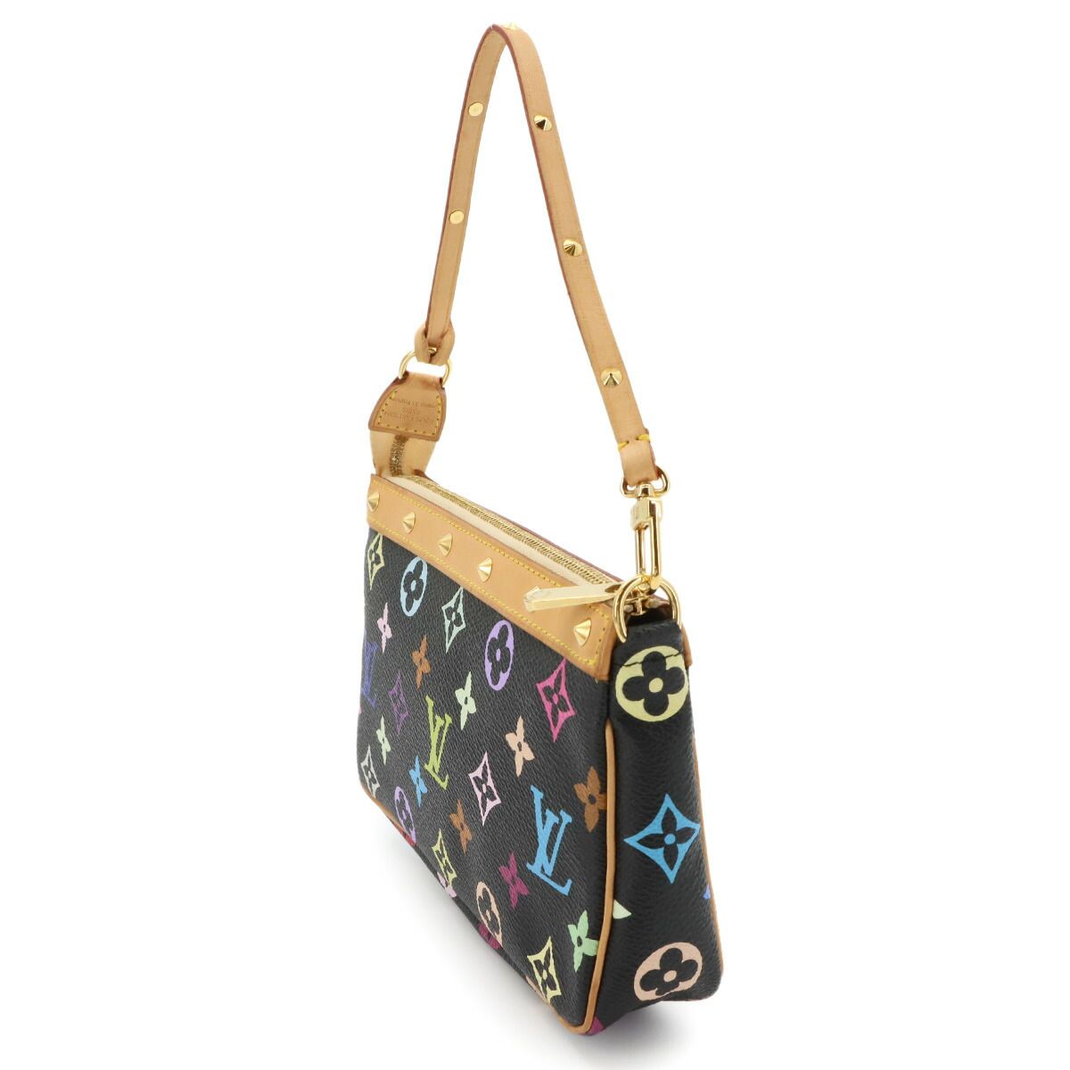 Louis Vuitton Monogram Multi Color Pochette Hand Bag Noir — view 4