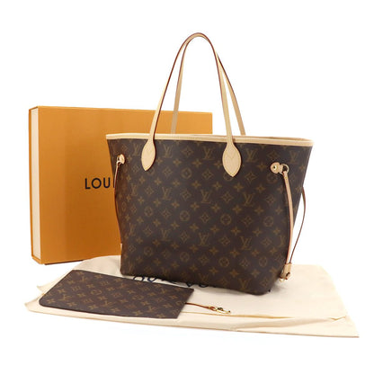 Louis Vuitton Monogram Neverfull MM Tote Brown Rose Beige — view 2