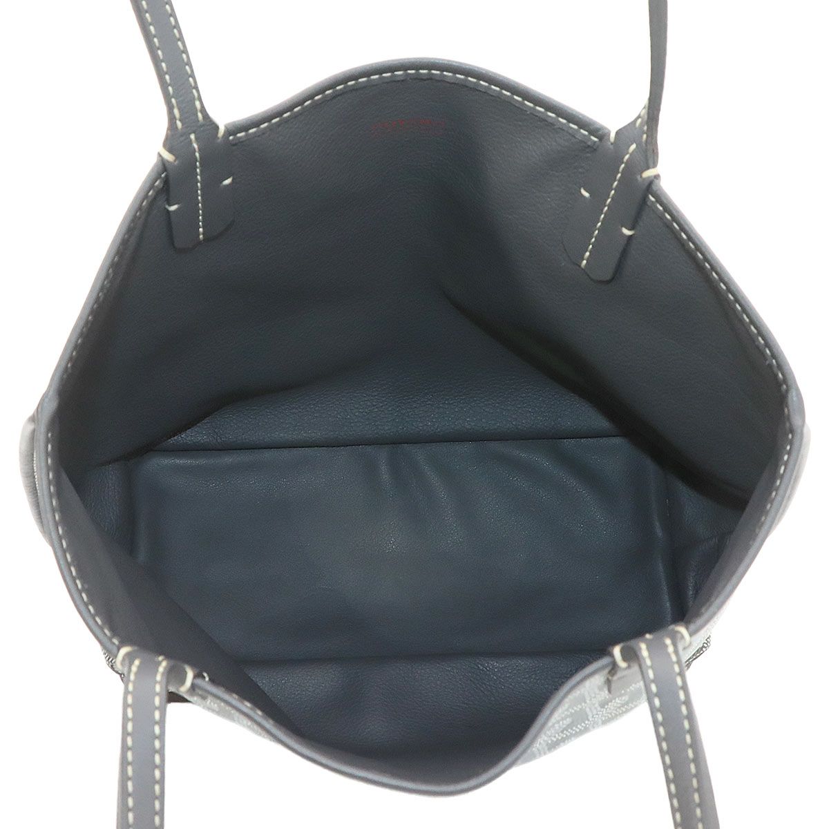 Goyard Anjou Mini Reversible Tote Leather Herringbone Gray — view 5