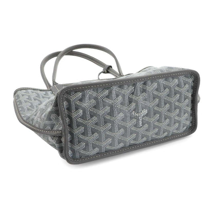 Goyard Anjou Mini Reversible Tote Leather Herringbone Gray — view 3