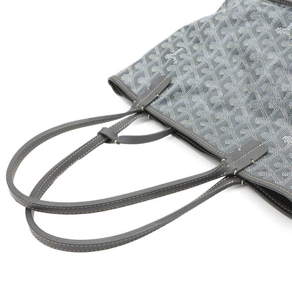 Goyard Anjou Mini Reversible Tote Leather Herringbone Gray — view 4