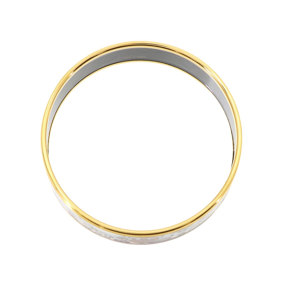 Hermes Enamel GM Bangle Bracelet Multi Color Gold Email GM — view 4