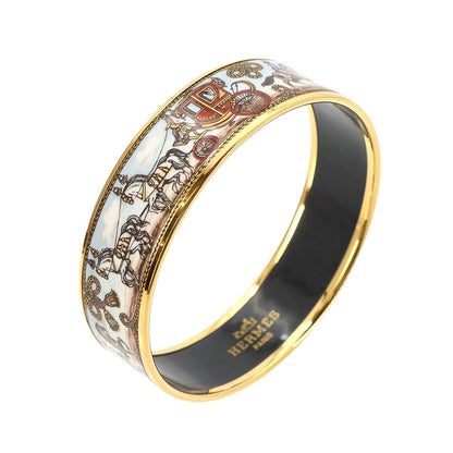 Hermes Enamel GM Bangle Bracelet Multi Color Gold Email GM — view 3