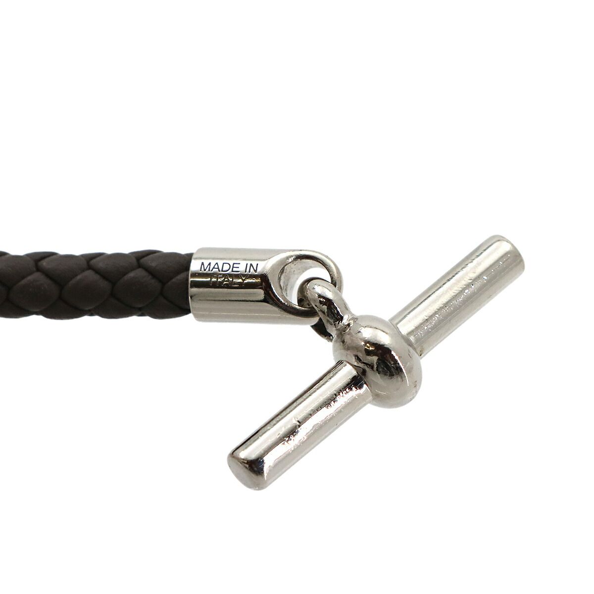 Hermes Glenan Bracelet Leather Gray Silver — view 6