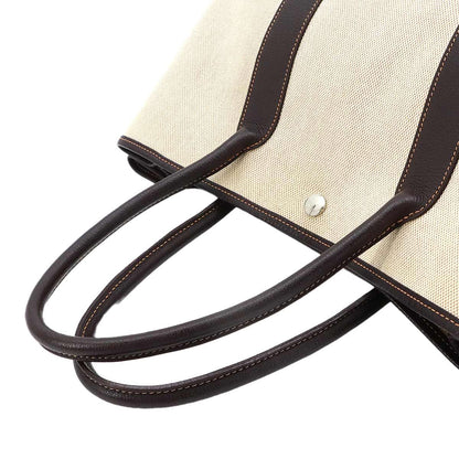 Hermes Garden Party 36 PM Tote Toile Ash Leather Natural Brown — view 5