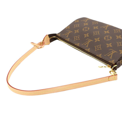 Louis Vuitton Monogram Pochette Hand Bag Brown — view 5