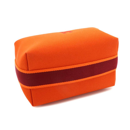 Hermes Bride-a-Brac PM Hand Bag Toile Ash Orange Rouge — view 5