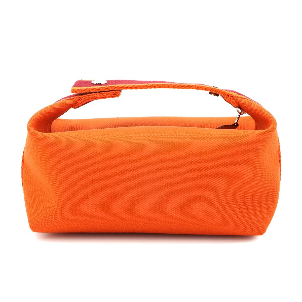 Hermes Bride-a-Brac PM Hand Bag Toile Ash Orange Rouge — view 3