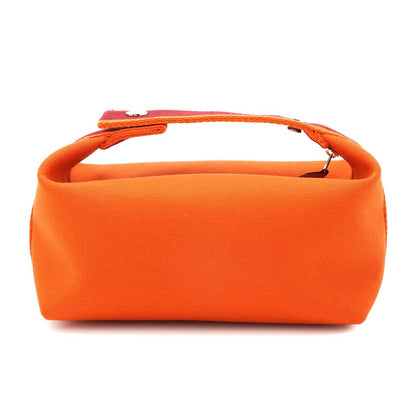 Hermes Bride-a-Brac PM Hand Bag Toile Ash Orange Rouge — view 3