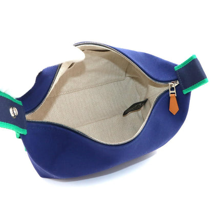 Hermes Bride-a-Brac PM Hand Bag Toilet Ash Blue Marine Green Silver — view 6