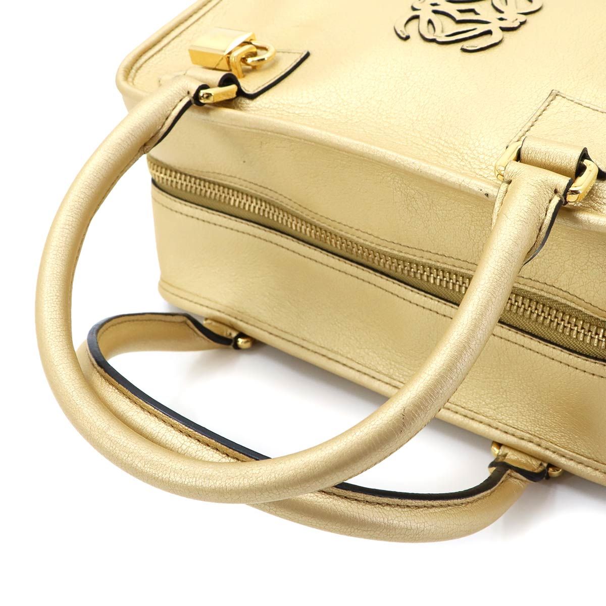 Loewe Amazona 28 Hand Bag Leather Gold 339.70.780 — view 6