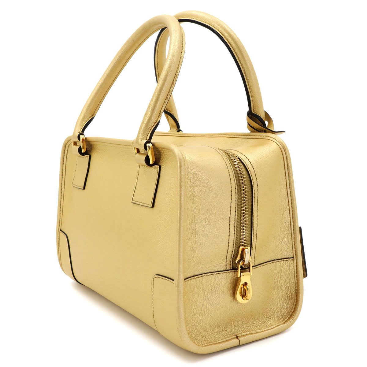 Loewe Amazona 28 Hand Bag Leather Gold 339.70.780 — view 4