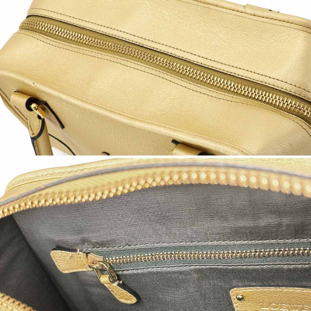 Loewe Amazona 28 Hand Bag Leather Gold 339.70.780 — view 8