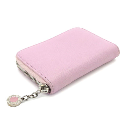 Bvlgari Coin Case Leather Pink Silver Purse — view 3