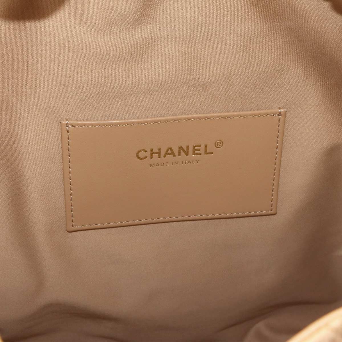 Chanel 25 Small Shoulder Bag Caviar Leather Beige Gold — view 8