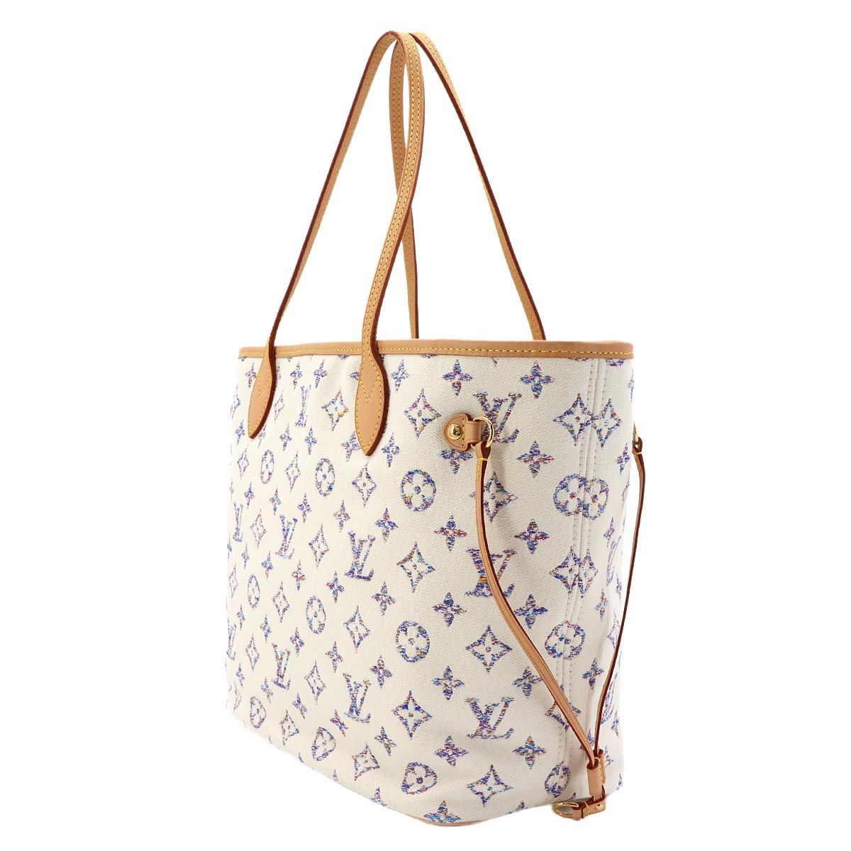 Louis Vuitton Nautical Monogram Jacquard Neverfull MM Tote White — view 4
