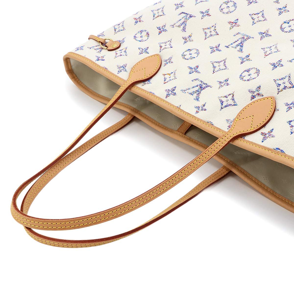 Louis Vuitton Nautical Monogram Jacquard Neverfull MM Tote White — view 6