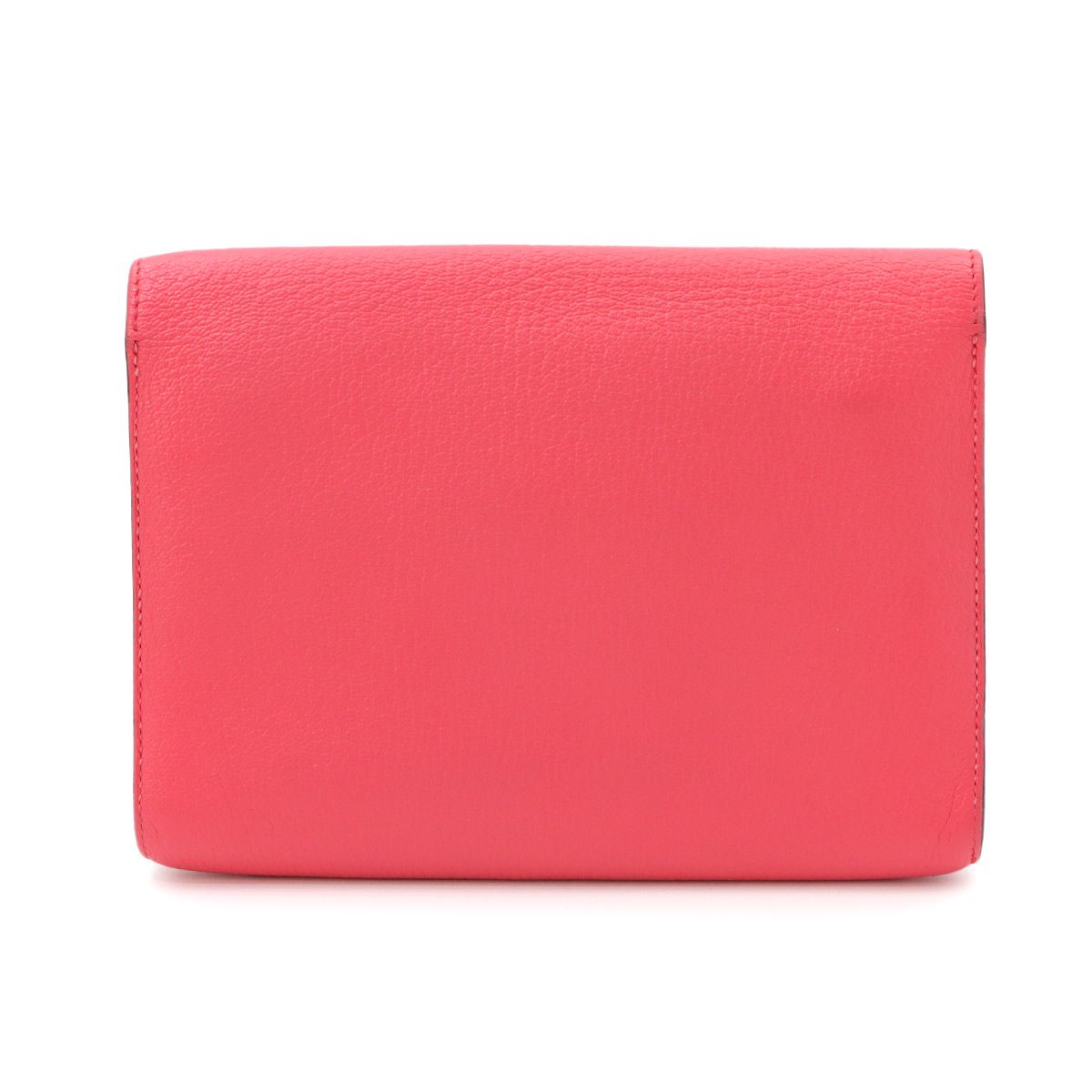Hermes Portfolio Wallet Bifold Chevre Pink Silver — view 2