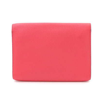 Hermes Portfolio Wallet Bifold Chevre Pink Silver — view 2