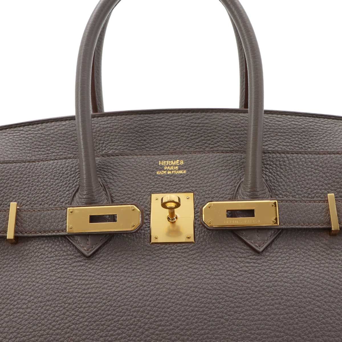 Hermes Birkin 35 Togo Etain Hand Bag Gold — view 6