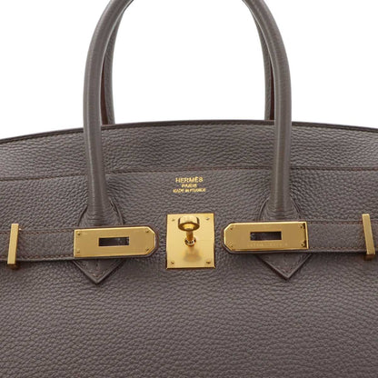 Hermes Birkin 35 Togo Etain Hand Bag Gold — view 6