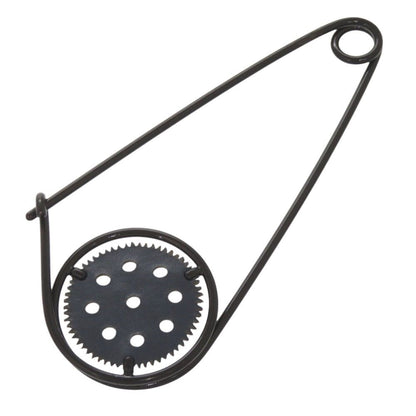 Loewe Mechano Pin Metal Leather Black Brooch — view 3