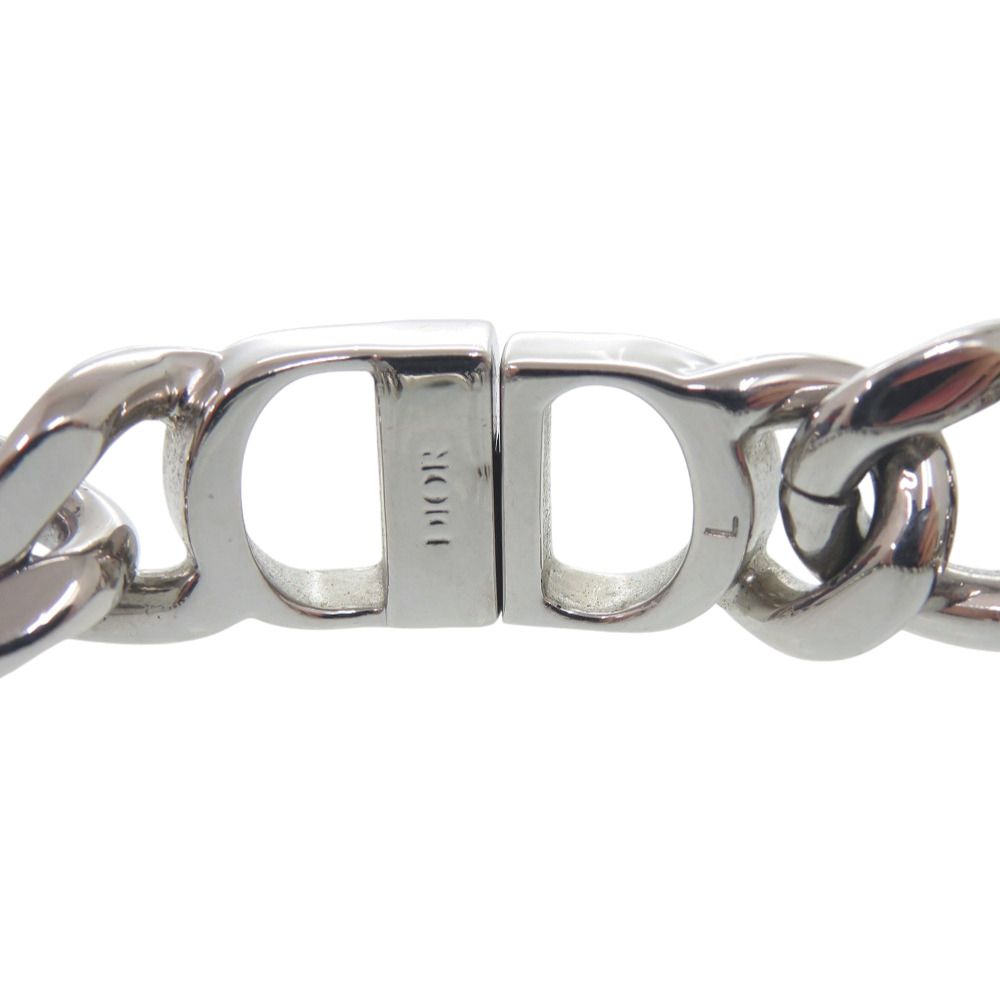Dior Logo Icon Chain Link Bracelet Metal Silver — view 4
