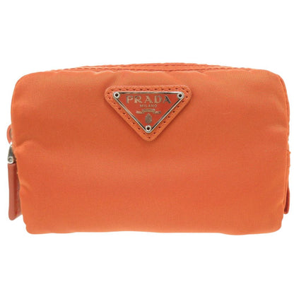 Prada Vera Nylon Papaya Orange Pouch